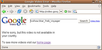 Google Video player refusing to sell to UK customers